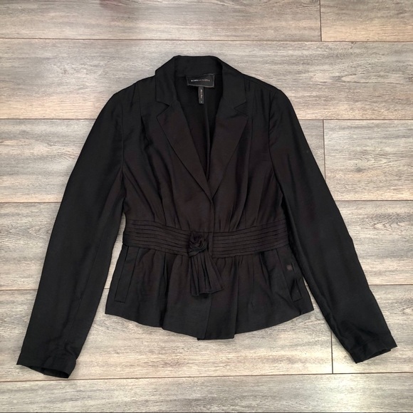 BCBGMaxAzria Black Blazer With Waist Detail - Picture 1 of 4